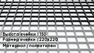 Георешетка 150 Ячейка: 220х220 полиэтилен